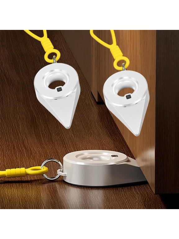Portable Travel Door Stopper Security Device, for 0.3-0.9in Bottom f Door Stoppers for Bottom of Door Keychain Design Mini Travel Door Lock for Hotel Home Apartment (0.7-2.4cm)(2)