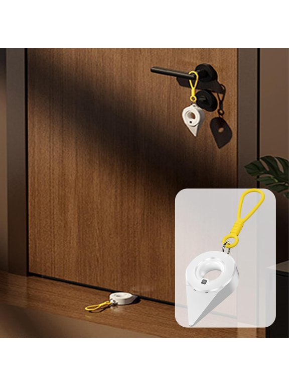 Portable Travel Door Stopper Security Device, Keychain Design Mini Travel Stoppers for Bottom, for Hotel Home Apartment, Fits 0.3-0.9 Inch Door Gaps