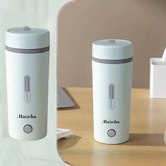 Portable Travel Kettle, 3-in-1 Car Mini Electric Kettle, Fast Boiling Water Heater with Auto Shut-Off, Tea and Coffee Pot