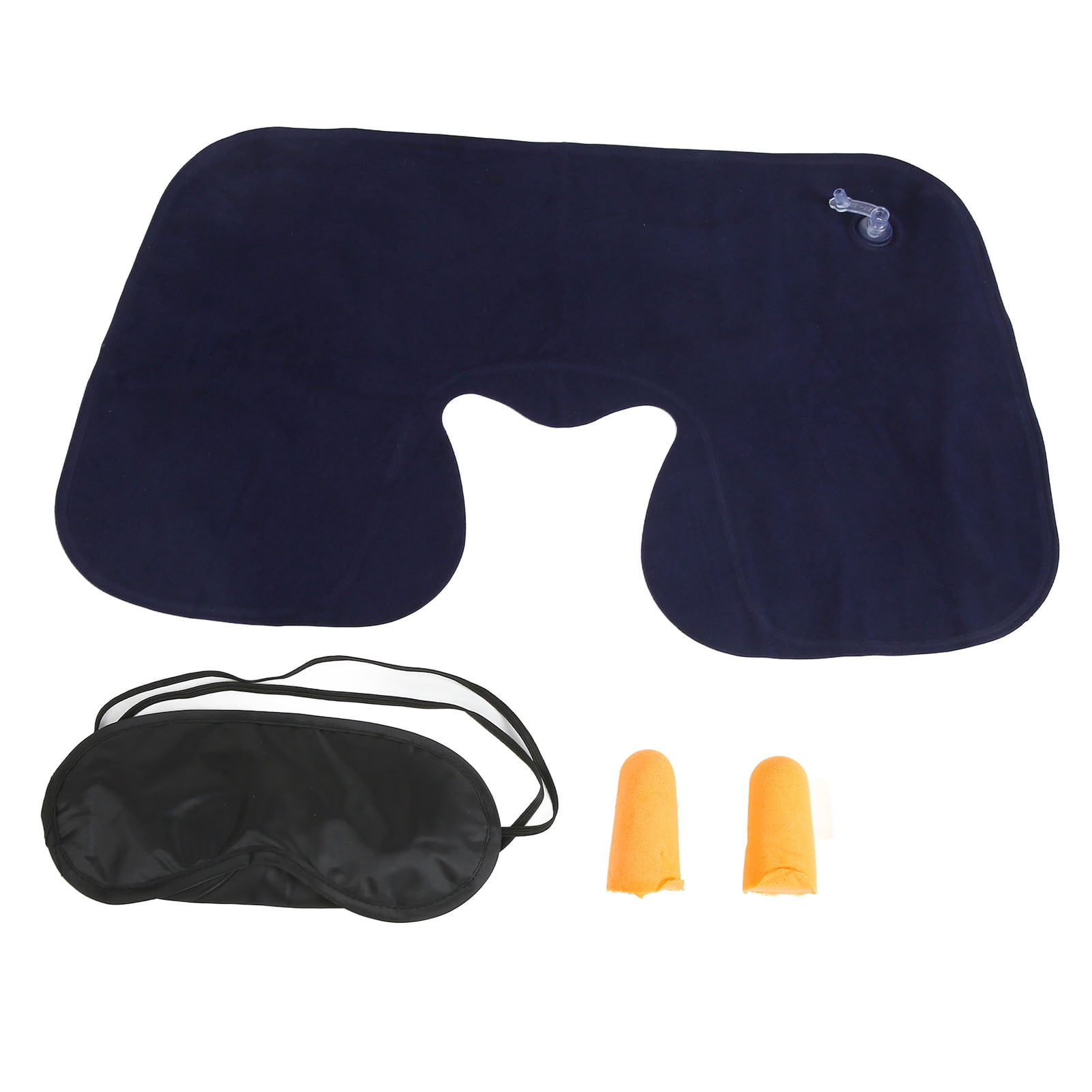 Portable Travel Kit Inflatable Neck Pillow Eye Cover Earplugs Business Trip Set for Planes Cars