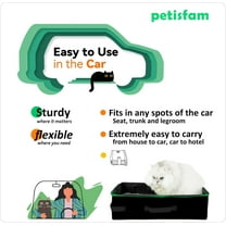 Portable Travel Litter Box for Cats with Lid - Easy to Carry, Clean & Store for Car, Hotel, Airplane