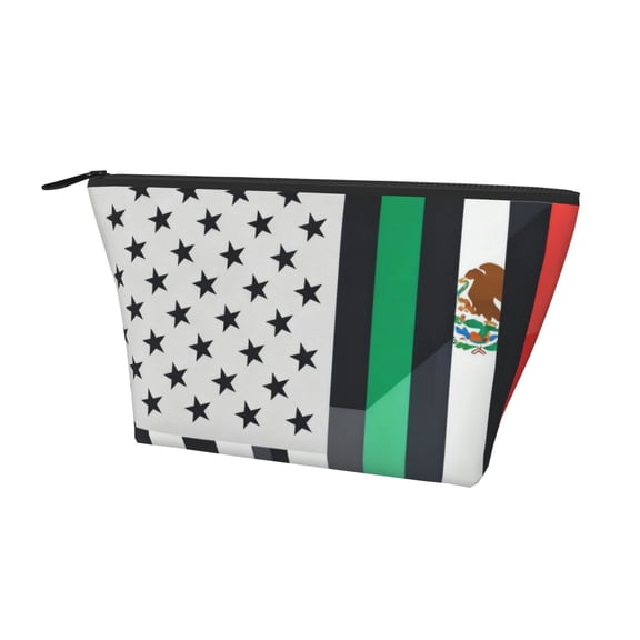 Portable Travel Makeup Bag Mexican Roots Printed Toiletry Pouch Cosmetic Organizer For Women