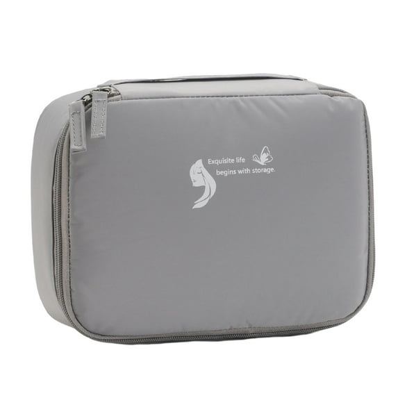 Portable Travel Makeup Storage Bag - Multifunction Cosmetic Organizer for Women and Girls - Ideal Makeup Brushes Train and Accessories