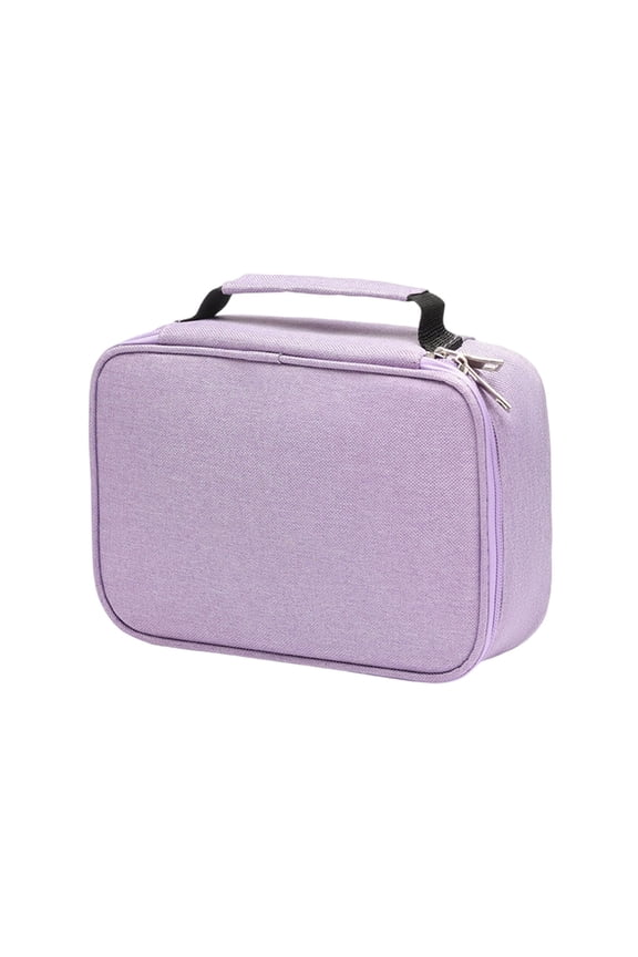 Portable Travel Organizer Bag, Compact Hard Shell Case with Handle, Water-Resistant Storage Pouch for Electronics, Accessories, Cosmetics, Toiletries, and Daily Essentials, Zippered Carry Bag