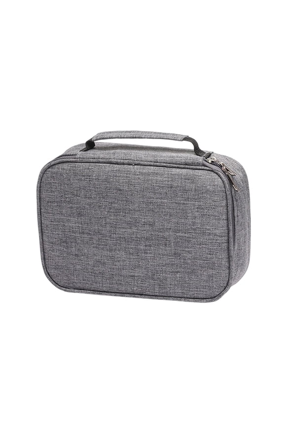 Portable Travel Organizer Bag, Compact Hard Shell Case with Handle, Water-Resistant Storage Pouch for Electronics, Accessories, Cosmetics, Toiletries, and Daily Essentials, Zippered Carry Bag