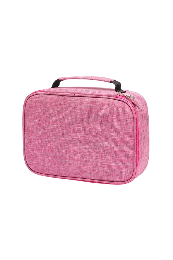 Portable Travel Organizer Bag, Compact Hard Shell Case with Handle, Water-Resistant Storage Pouch for Electronics, Accessories, Cosmetics, Toiletries, and Daily Essentials, Zippered Carry Bag