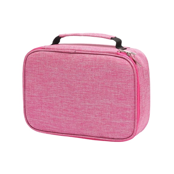 Portable Travel Organizer Bag, Compact Hard Shell Case with Handle, Water-Resistant Storage Pouch for Electronics, Accessories, Cosmetics, Toiletries, and Daily Essentials, Zippered Carry Bag