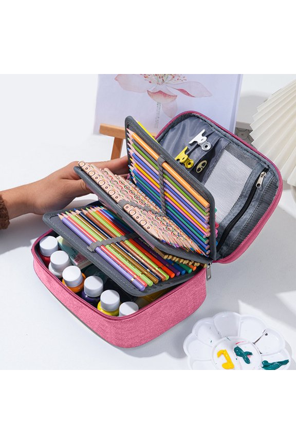 Portable Travel Organizer Bag, Compact Hard Shell Case with Handle, Water-Resistant Storage Pouch for Electronics, Accessories, Cosmetics, Toiletries, and Daily Essentials, Zippered Carry Bag