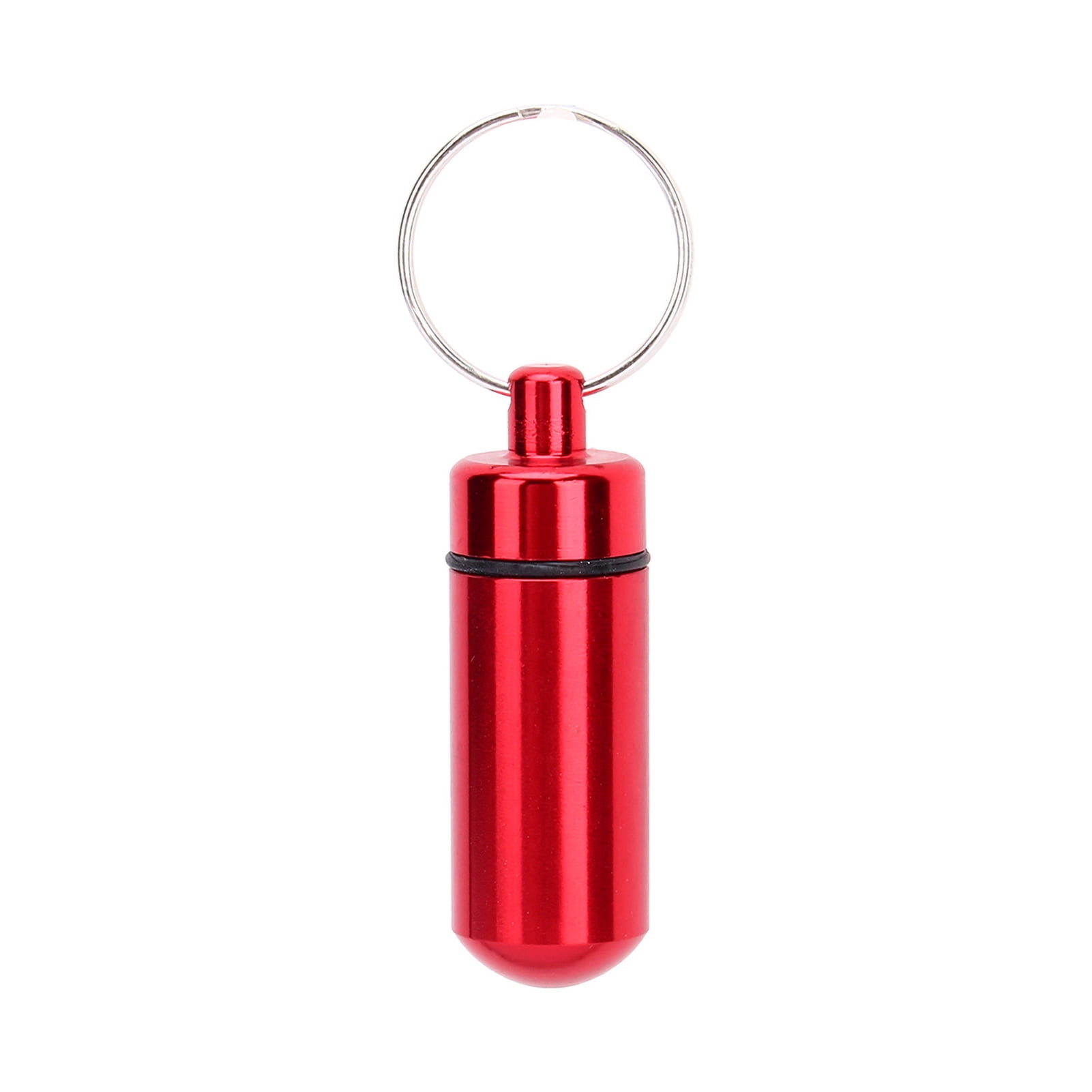 Portable Travel Pill Box WaterProof Mini Blue Aluminum Keychain Tablet