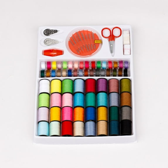 Portable Travel Sewing Box Sewing Kits Set Cloth Fabric Handy Needlework Tool