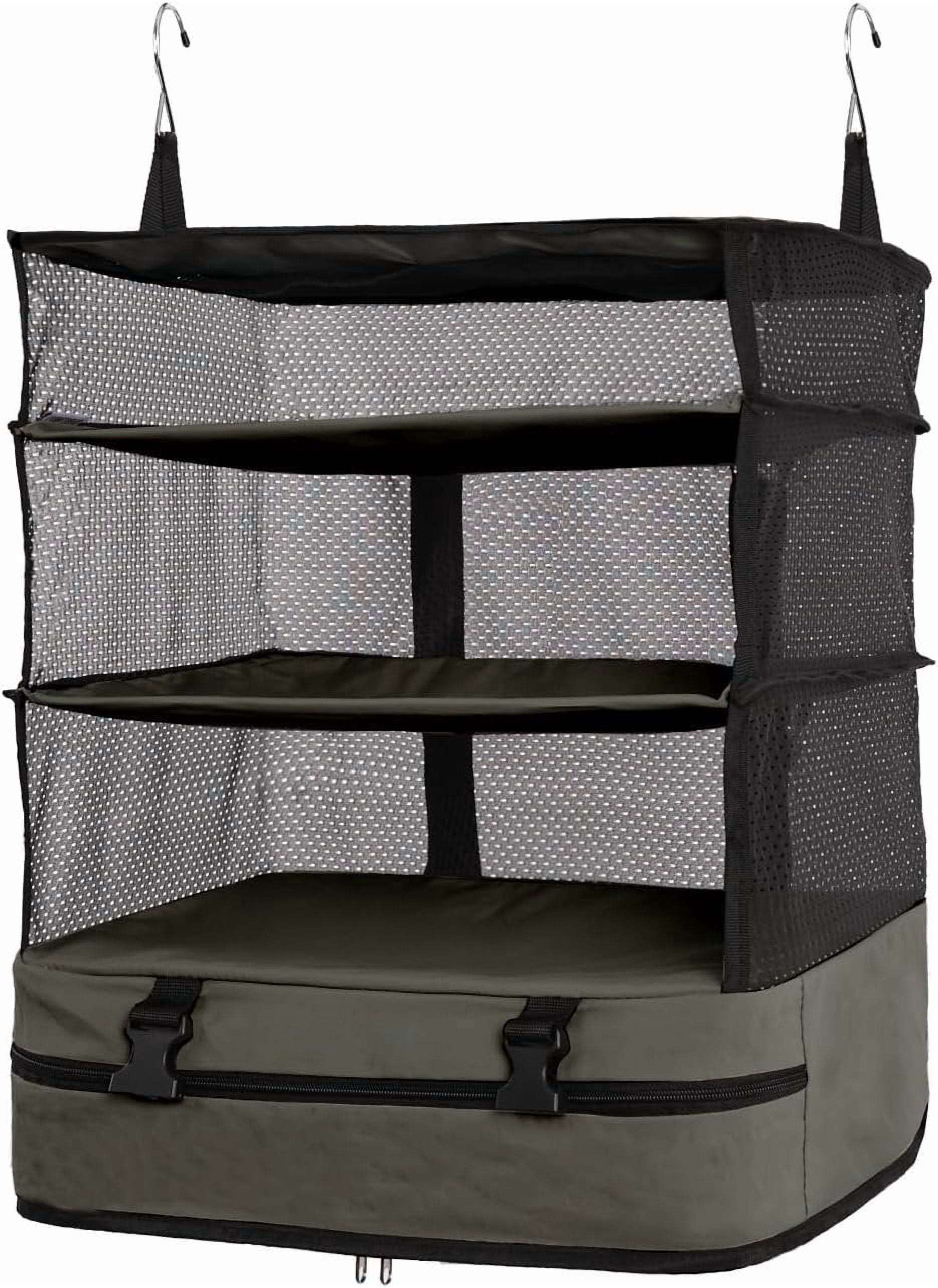 Portable  Travel Shelves Bag Packing Cube Organizer Suitcase Storage Large Capacity (Taupe XL)