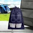thumbnail image 1 of Portable Travel Shoe Bags, 17.3 x 12.6 Inches Non-Woven Shoe Storage Bags, with Clear Window,Large Drawstring Shoes Pouch Packing Organizers with Rope(Blue), 1 of 6