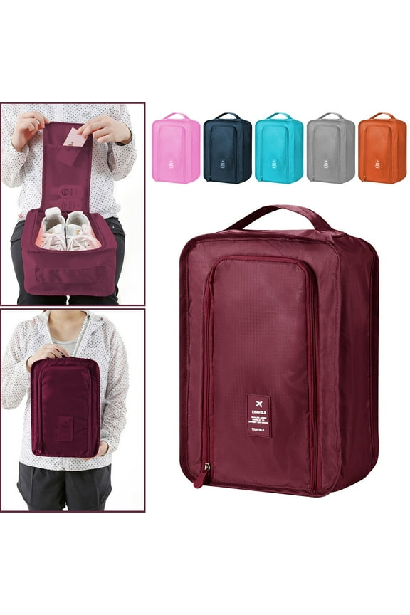 Portable Travel Shoe Storage Bag, Foldable Multipurpose Organizer for Clothes and Shoes, Lightweight Polyester, Hand Carry Design, 11.8x8.3x4.5 Inches, 1 Piece End-of-Season Clea-rance Discounts