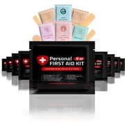 Portable Travel Size First Aid Kit - 10 Pack BLACK