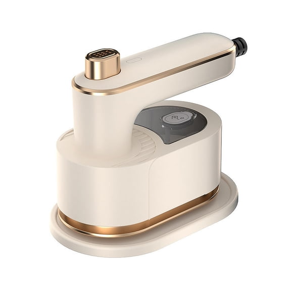 Portable Travel Steam Iron, 180 Foldable Handle, 3 Minutes Fast Heating, Anti-Hot Stand, Suitable for Most Fabrics (Silk/Wool/Polyester) and More. (01 White)