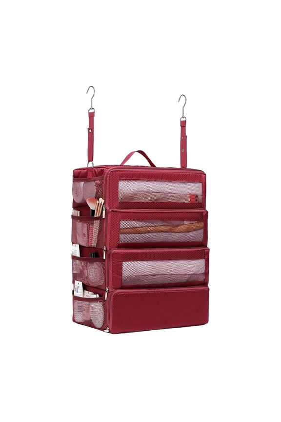 Portable Travel Storage Rack Hanging Travel Shelf Storage With Small Compartments Inside Suitable For Carry On Luggage Modern Style 55l Backpack 4 Season Tent Water Rations Hiking Rain Gear Camping