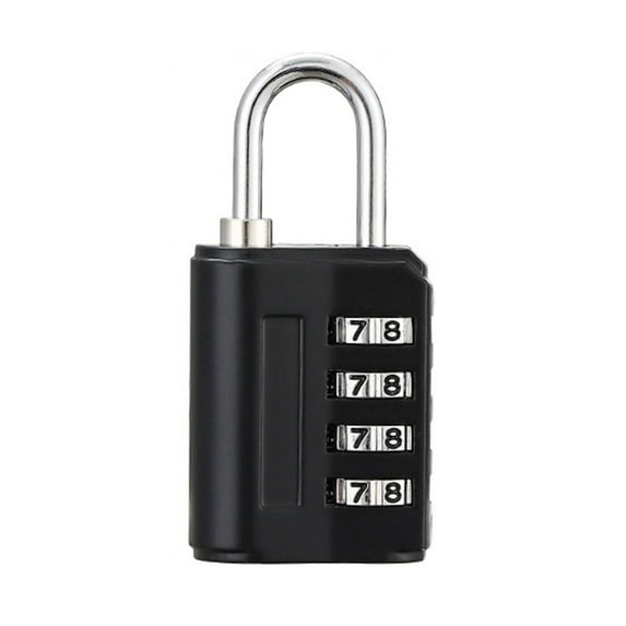 Portable Travel Suitcase 4 Digit Password Lock Luggage Padlock Dormitory Cabinet Lock Coded Lock BLACK