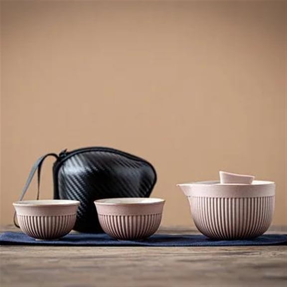 Portable Travel Tea Set Ceramic Teapot Kettle Quik Pots One Pot And Two Cups Teaware Chinese Drink Teapots Tea Cup