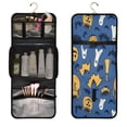 thumbnail image 1 of Portable Travel Toiletry Bag Roll up Makeup Bag Spacious Hanging Hook Makeup Bag for Travel Gym Camping Cartoon Halloween Pattern, 1 of 9