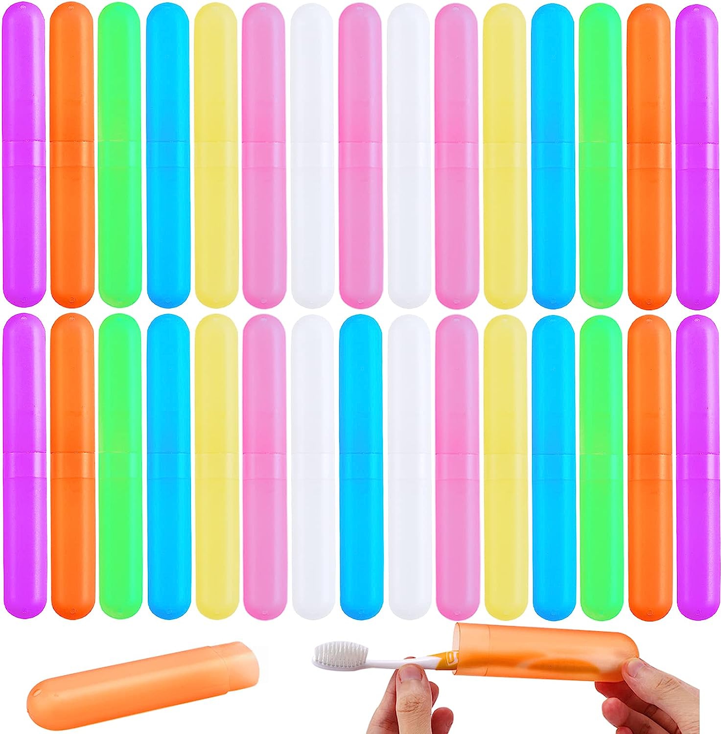 Portable Travel Toothbrush Case, Plastic Breathable Toothbrush Travel