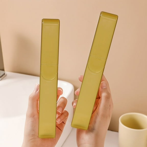 Portable Travel Toothbrush Case, Toothpaste Organizer, With Lid, Mini Size, Plastic Material, Tight Sealing, Bottom Leak Design, Ventilation, Prevention, For Mouthwash, Brush, Cup, Hygienic