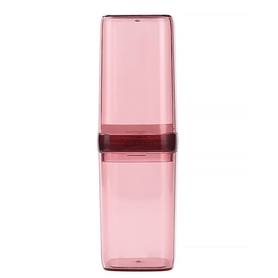 Portable Travel Toothbrush Cup Set Portable Couple Mouthwash Mug Washing Brushing Outdoor Travel Wash Supplies Storage Box Orange