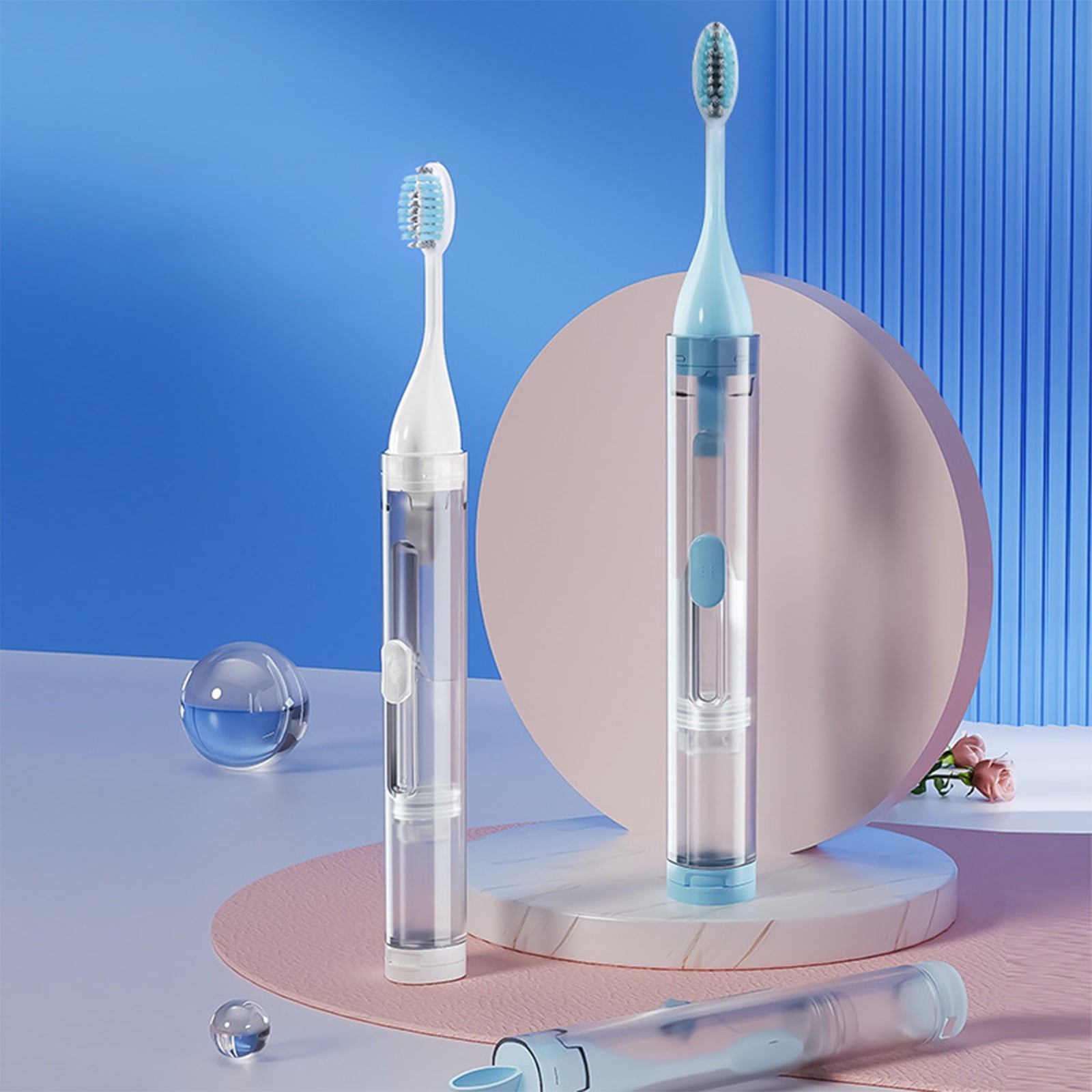 FSEN 3-in-1 Portable Travel Toothbrush Kit With Built-in Toothpaste Tube - Perfect For Camping & On-the-Go