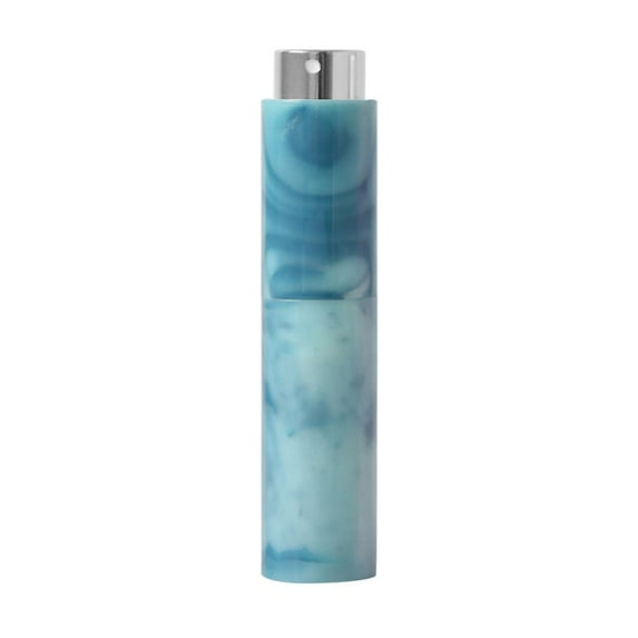 Portable Travel With Scent Pump Perfume Atomizer Bottle Cosmetic Containers Refillable Perfume Sprayer Marble Pattern BLUE SILVER