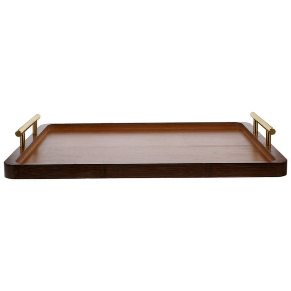 FENGGUIQU Rectangular Bamboo Food Tray Simple Versatile for Dining Room Use