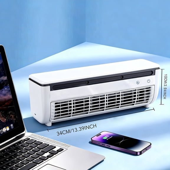 Portable Turbo Ice Mist Fan: Triple Cooling with Humidifier for Camping, Car, Office - Wall Mount & Desktop Design