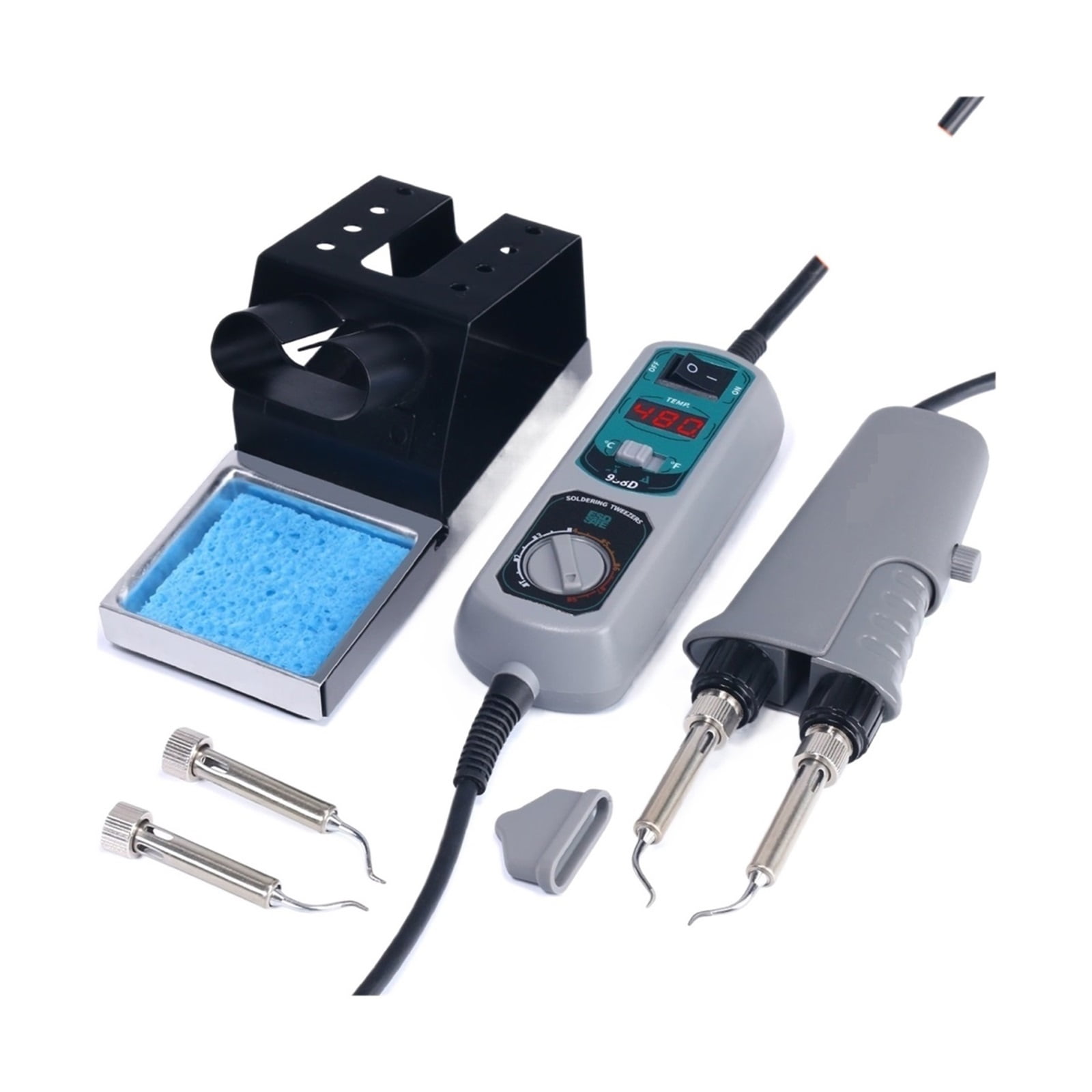 Portable Tweezers Soldering Station, Soldering Iron Station Chip Desoldering Kit Set , Welding Equipment ,Wide Applications