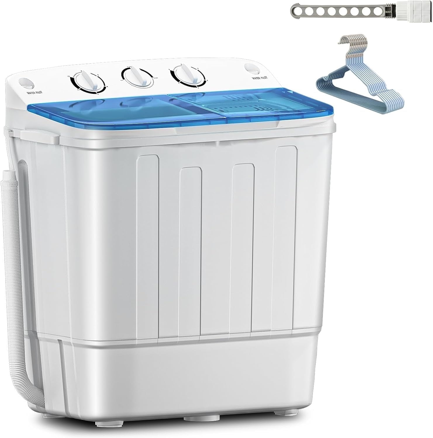Dimedeal Portable 18lbs Twin Tub Mini Washing Machine, 11lbs Washer ...