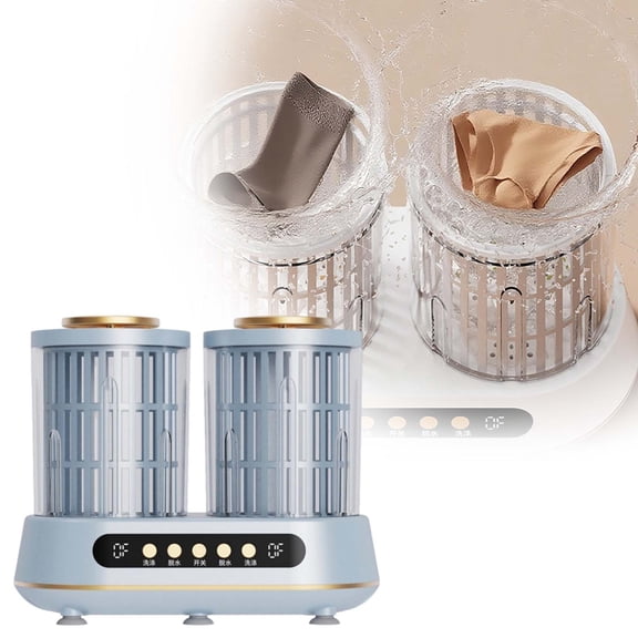 Portable Twin Tub Mini Washing Machine with Dryer - Compact Laundry Solution for Underwear, Socks, and Delicates, Ideal for Apartments, Dorms, and Camping