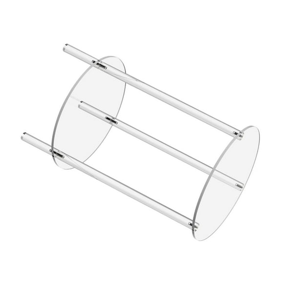 Portable Two Tiers Acrylic End Table Multipurpose Bedroom Storage Rack Furniture