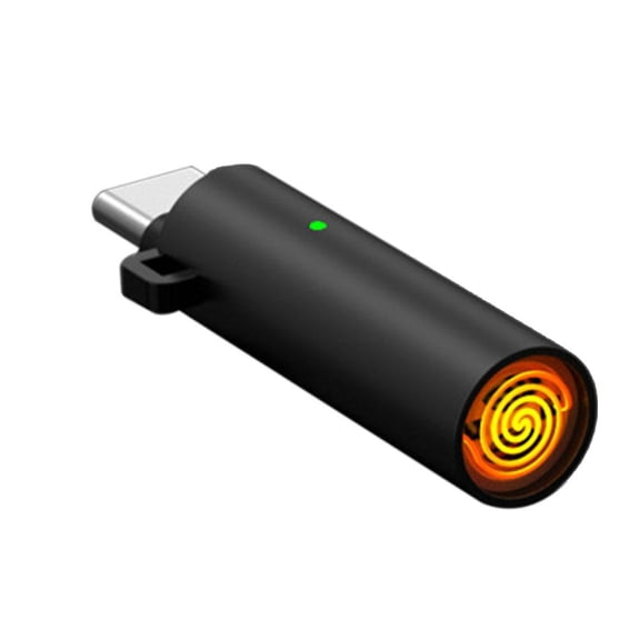 Portable Type-C Plug-in Igniter, Windproof Outdoor Lighter, Silent Electric Lighter for Camping, BBQ, Survival