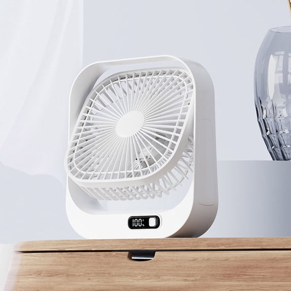Portable Type-C Rechargeable Fan With Power Display, Ultra Quiet (10 dB), Lightweight (1 LBS), Personal Cooling Fan Small Fans Portable Type-C Fan Quiet For Bedroom Home Office Desktop Travel