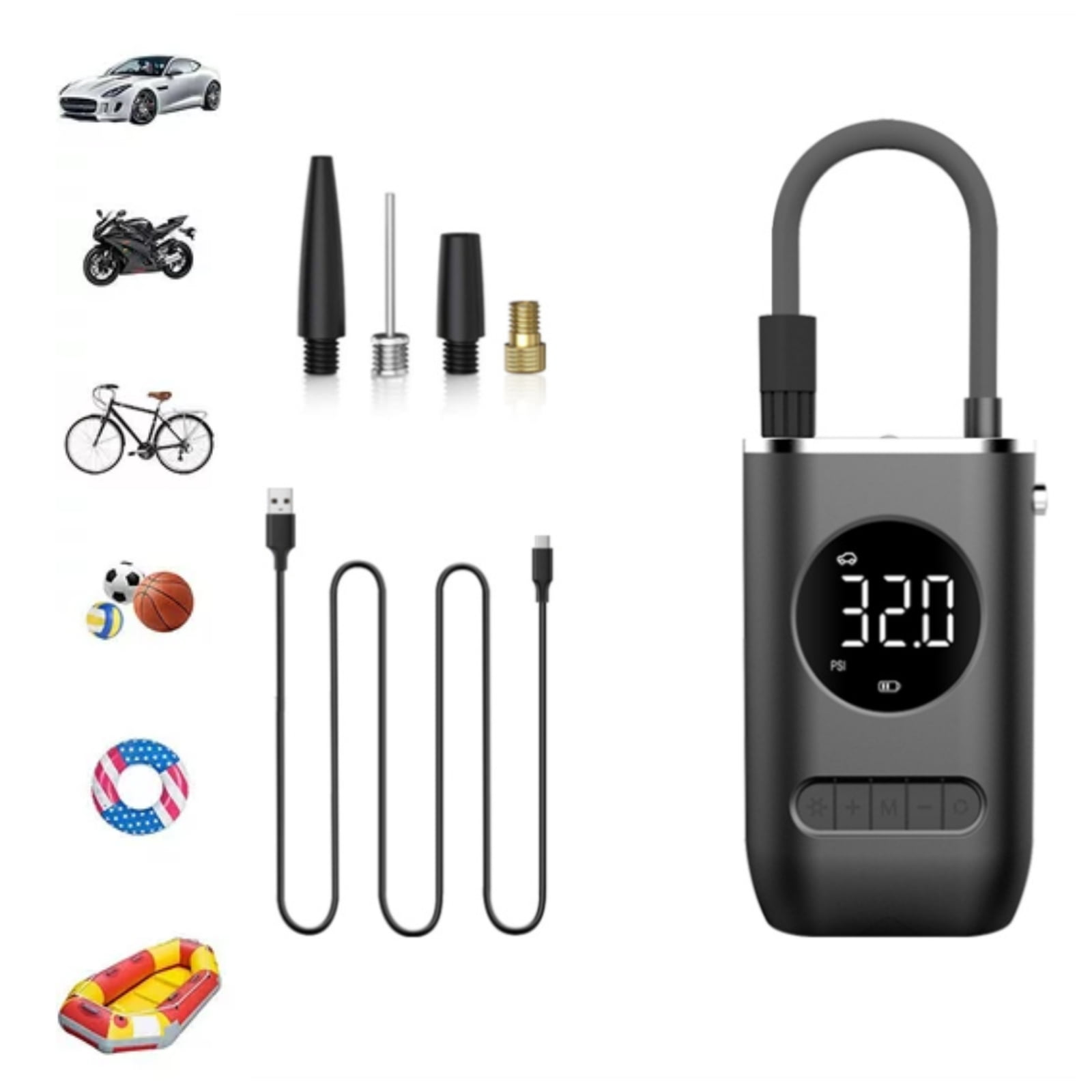 Portable Tyre Inflator Cordless Tire Air Compressor Rechargeable 150PSI