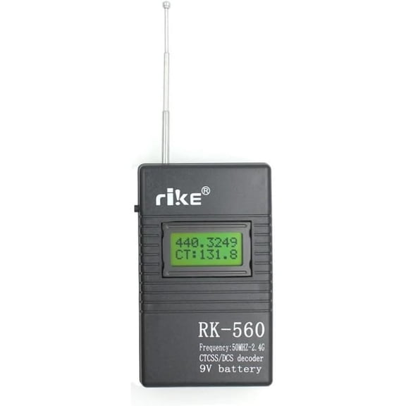 Portable UHF 400-470MHz / VHF 136-174MHz Frequency Counter CTCSS/DCS Radio Testing Meter with 9V Battery