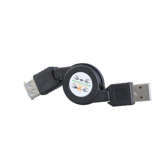 Portable USB 2.0 Male to Female Retractables Data Charging Extendable Cable for Various USB Accessories