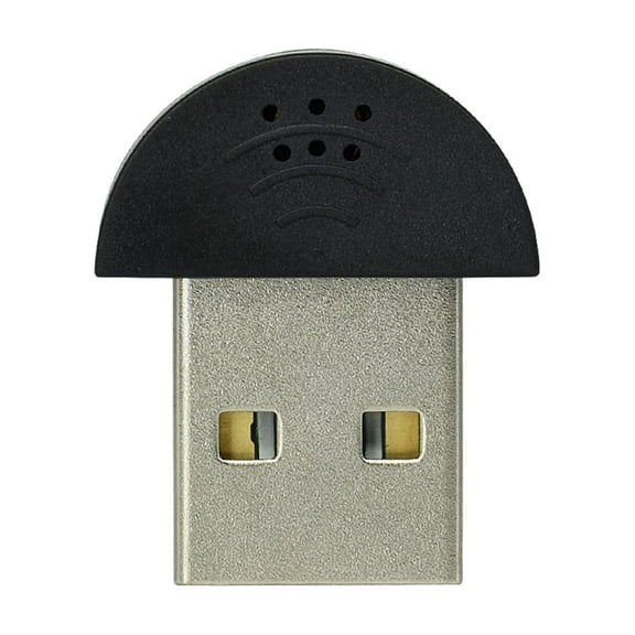 Portable USB 2.0 Microphone, USB Speech Microphone Recording MIC Adapter for Computer (Black)