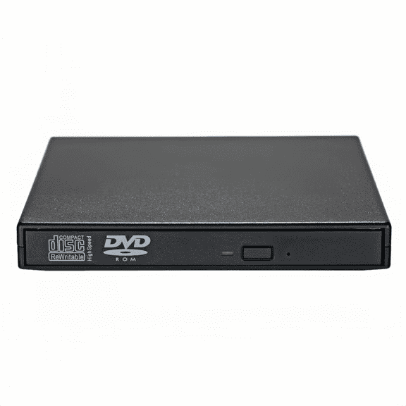 Portable USB 2.0 Slim External DVD-RW/CD-RW Optical Drive USB Plug & Play DVD/CD Reader-Writer for Laptop/Desktop Compatible with Windows & Mac Black/Multicolor