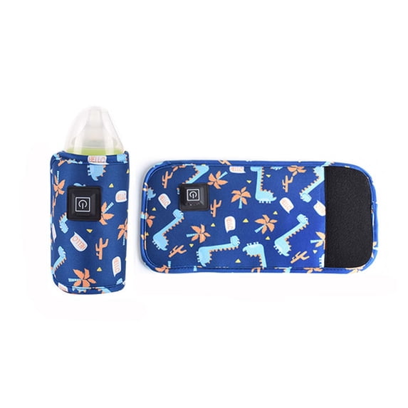 Portable USB Baby Bottle Warmer Thermal Insulation Set, 3 Temperature Modes Smart Chip, Multi-Power (Car/Mobile/Home) Hook-Loop Closure, Fits Bottle Materials, For Travel Feeding Baby Milk Warmth