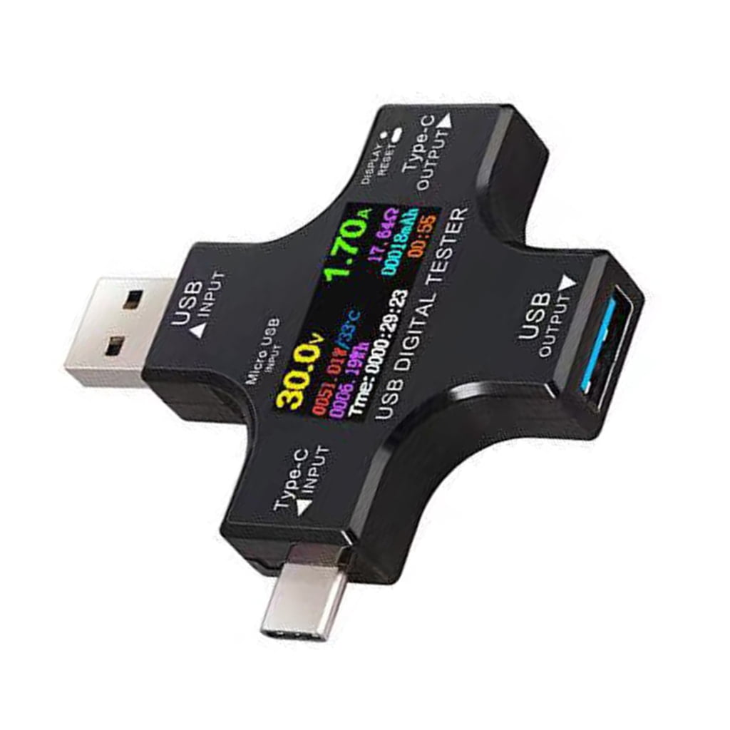 Portable USB C Multimeter with LCD Screen Upgrades for Voltages & Ampere Testing