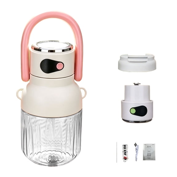 Portable USB-C Rechargeable Blender Personal Smoothie Juicer Cup 6-Blade Mini Mixer for Travel Gym Baby Food Protein Shake Making