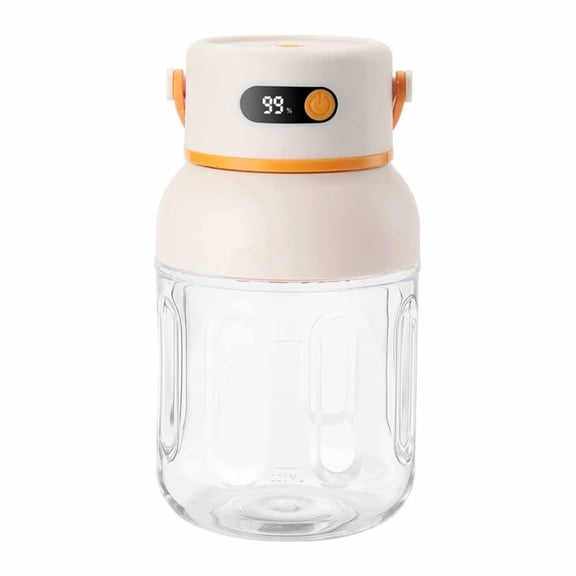 Portable USB C Rechargeable Juicer Cup, Leakproof Mixing Bottle with Digital Display & Straw, Multi Purpose Drink Container for Smoothie Protein Shake, Fit for Kitchen Gym Office Travel