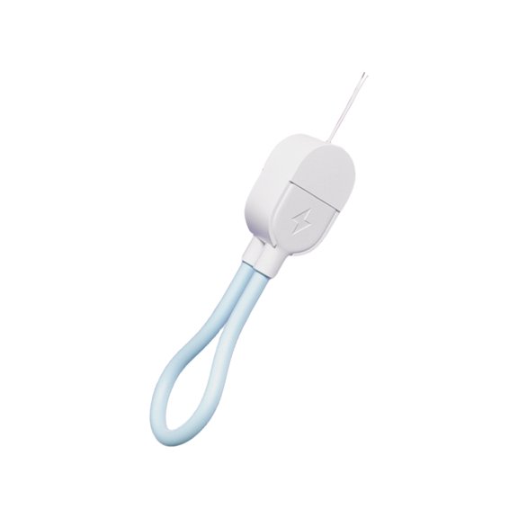 Portable USB C to USB C Cable 60W Fast Charging Cord with Lanyard for Phone 15 S24 Note 20 Tablets Silicone Coating