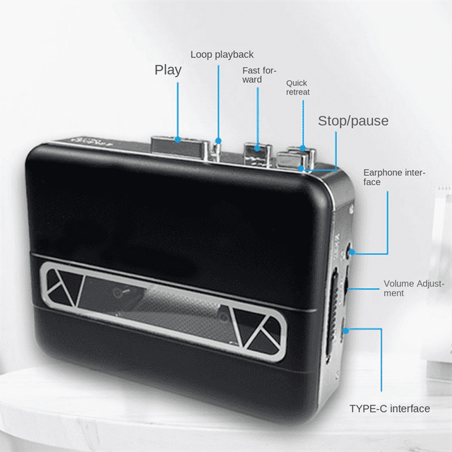 Portable USB Cassette Capture Radio Player USB Cassette Tape to MP3