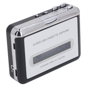 Portable USB Cassette Tape to MP3 Digital Audio Converter Player with Earphones & Software CD