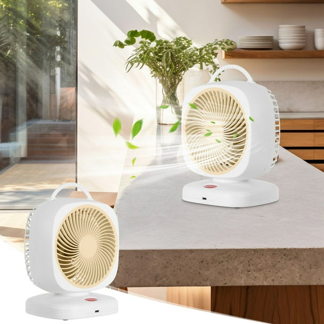 Portable USB Charging Fan with 2000mAh Battery Super Silent 5 Speed Adjustable For Office Home Travel Quiet Brushless Motor Long Battery Life 4 15 Hours