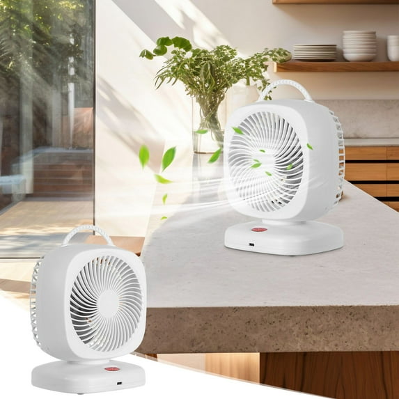 Portable USB Charging Fan with 2000mAh Battery Super Silent 5 Speed Adjustable For Office Home Travel Quiet Brushless Motor Long Battery Life 4 15 Hours